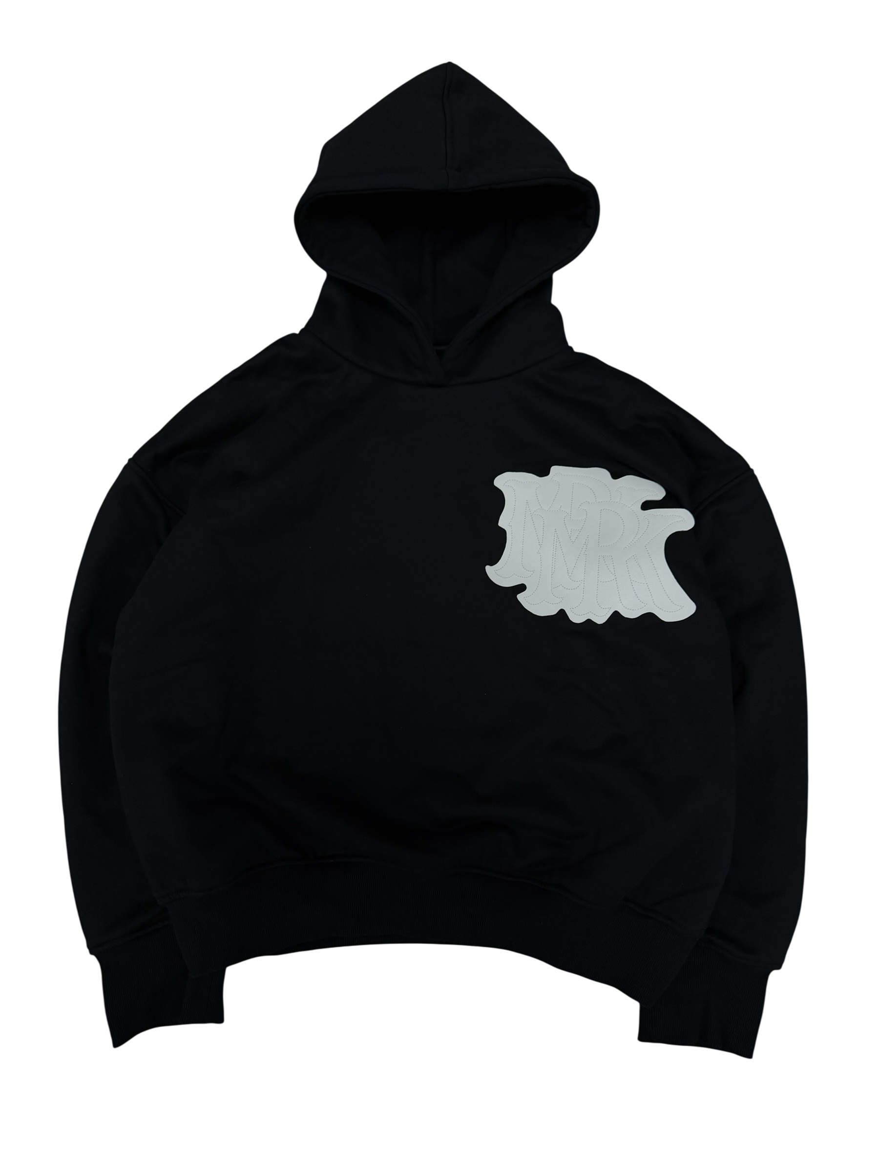 LEATHER PATCH HOODIE
