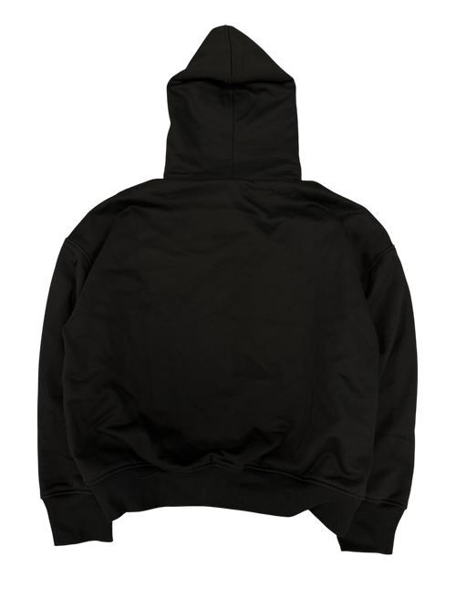 LEATHER PATCH HOODIE